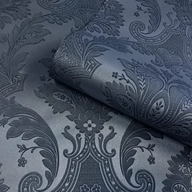 Belgravia Amara Damask Mörkblå Tapet 10x53cm