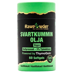 Rawpowder Svartkumminolja 500mg 60 mjuka kapslar