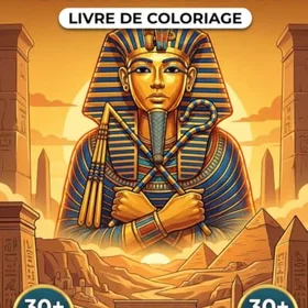 TOUTANKHAMON Färgläggningsbok