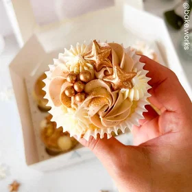 FunCakes Sockerdekoration Bronsstjärnor 24 st