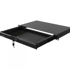 Lanberg 1U 483x270 mm Rack Skuff Sort