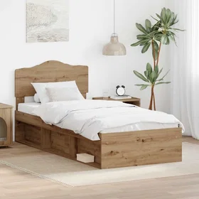 vidaXL Artisan Bed Frame with Headboard 90x190cm 3412960