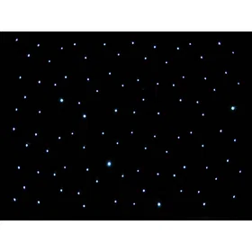 LEDJ DMX LED Starcloth System 6 x 3m Cool White LEDs Black Cloth