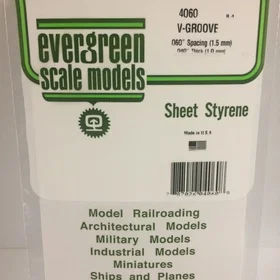 Evergreen V-Groove Siding Plastic Sheet 1.0mm