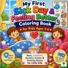 Independently My First Sick Day And Getting Better Färgläggningsbok för Barn