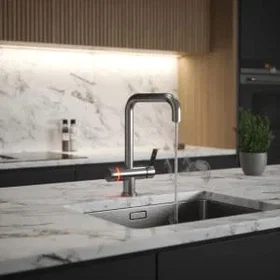 Carysil Brassware Square Neck Kitchen Mixer Tap 302662 (Brushed Steel)