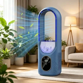 JOULLI Ventilateur Colonne avec Humidificateur 6 Vitesses Silencieux Minuterie 6