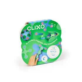 Clixo Itsy Pack Jeu de Construction Magnétique 18-Piece CL-ITSY-BG-1