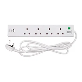 Tower Power 4-Socket Surge Protected Power Strip 2m TP564220