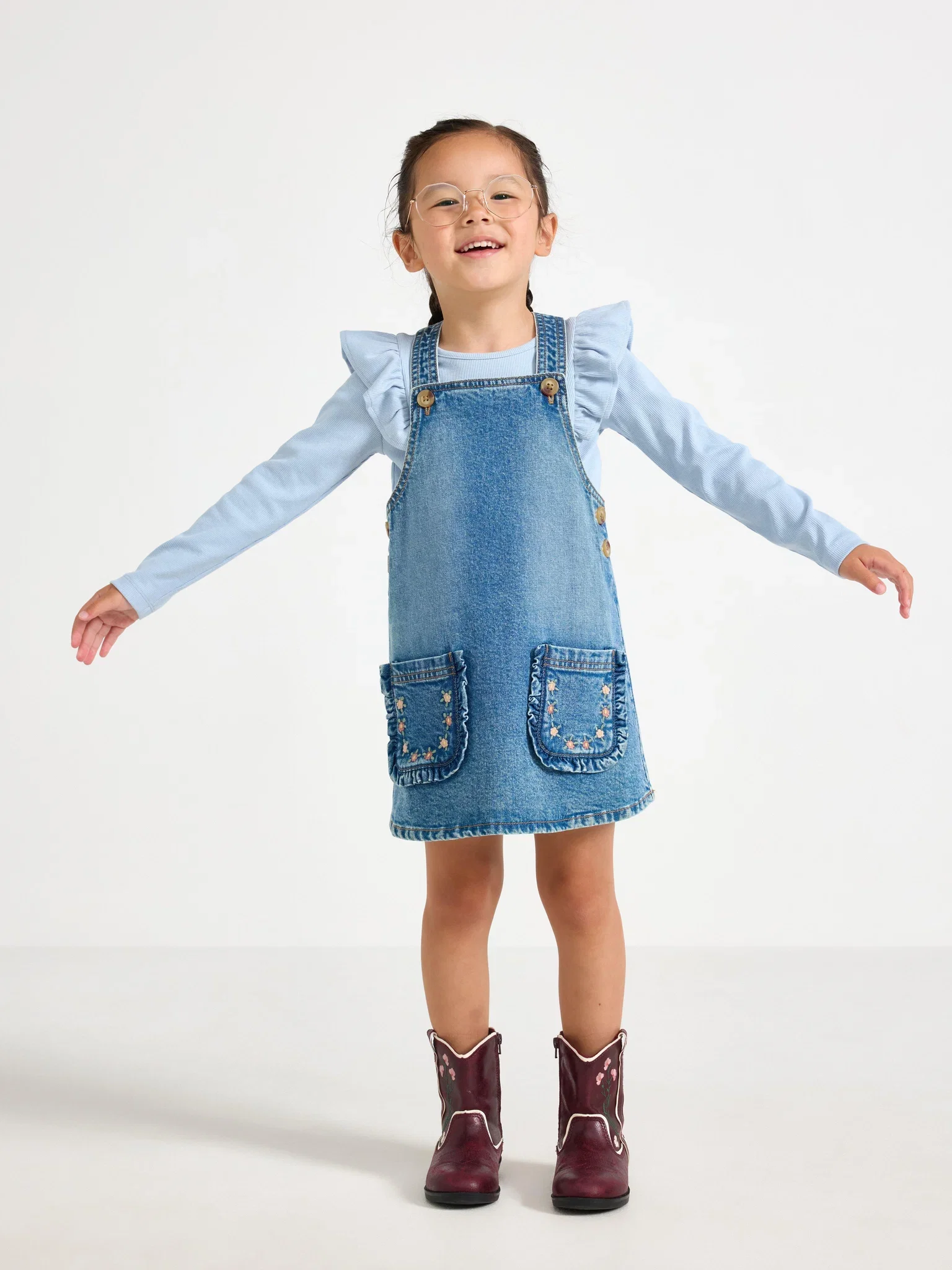 Lindex Bib Dress In Denim (Jr)