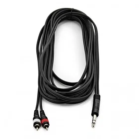 Gear4music Essentials Stereo Jack to RCA Phono Cable 6m STJACKPHONO-6