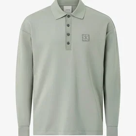 Calvin Klein Sweatshirt LS Double Face Rib Polo Shirt (Herre)
