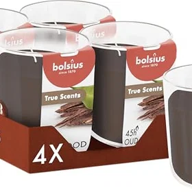 Bolsius True Scents Vanilla Doftljus 4 st 9.7x8.5cm 45h