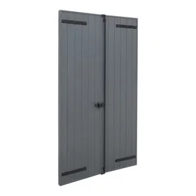 Fortia Anthracite Aluminium Volet battant 2 vantaux 100x155cm