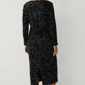 Vila Vifaith V-neck L/S Midi Klänning