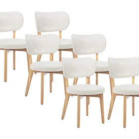 TORIEL Fauteuil à Manger Garni 6-Pack