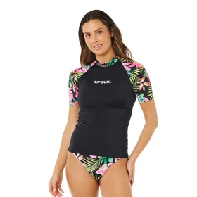 Rip Curl Rash Vest Floral Insert Short Sleeve (Women's)