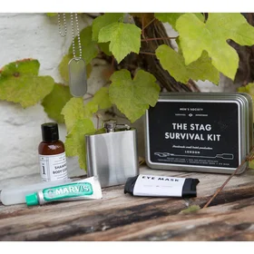 Men's Society The Stag Survival Kit Coffret cadeau (Shampooing, Gel Douche, Masq