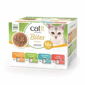 Catit Cuisine Bites Variety Pack Gravy Våt Kattmat Voksen 12x0,075kg