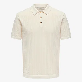 Only & Sons Strikket Polo Shirt (Herre)