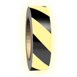 Systemtext GlowLite Gul/Sort Tape