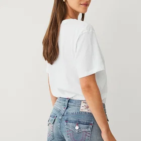 True Religion Joey Låg Midja Avklippta Denim Shorts (Dam)