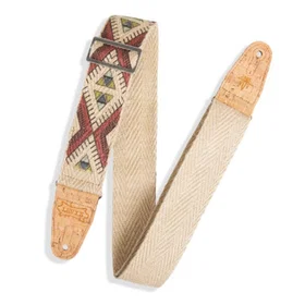 Levys MH8P-002 Natural Hemp Webbing Strap Tribal w/ Cork Ends