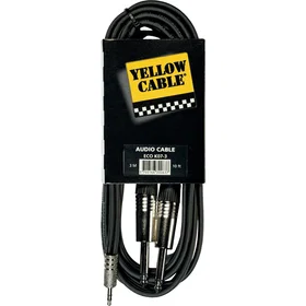 Yellow Cable 2 x 1/4" Jack johon 3.5mm TRS Mini-Jack Kaapeli 3m