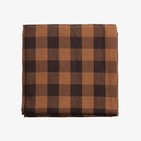 Midnatt Gingham Bomullsplaid 180x260cm