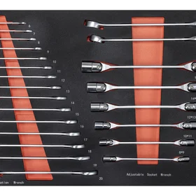 Pela 532014 U-Ring Spanner Sett 23 deler