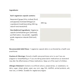 Natural Factors Resveratrol 500mg 60 Kapsler