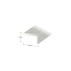 Duri Trappkantlist NO3-profil Sølv 25x15x1000 mm