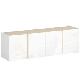 Homcom 83B-416V00WT Meuble TV 4 portes