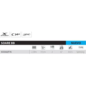 Shimano Fishing Soare Bb Spinning 2.29m / 0.5-5g