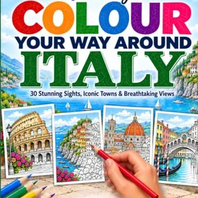 Relax As You Colour Your Way Around Italy Färgläggningsbok