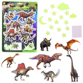 Northio Glow-In-The-Dark Dinosaur And Stars Wall Decals