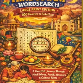 Hindustani WORDSEARCH STOR TRYCK UDGÅVA
