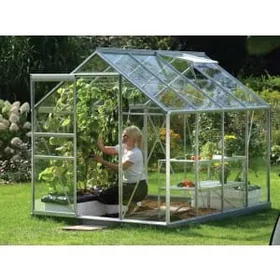 Vitavia Venus Toughened Glass Greenhouse with Steel Base 8x6ft