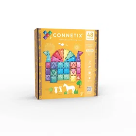 Connetix Glitter Castle Interlocking Blocks 23VR6H 48pcs