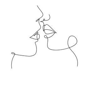 Bemywall Almost Kiss Toile 40x50