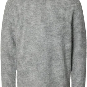 Selected LS Knit Waffle Crew Neck Cardigan (Herre)