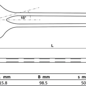 BGS Technic 34250 Enkelöppen avoin ändspanner 50mm