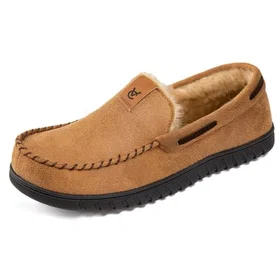 VeraCosy Comfy Suede Memory Foam Moccasin Slippers (Unisex)