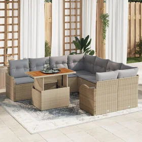 vidaXL Garden Sofa Set with Storage 9 Pieces 3358177