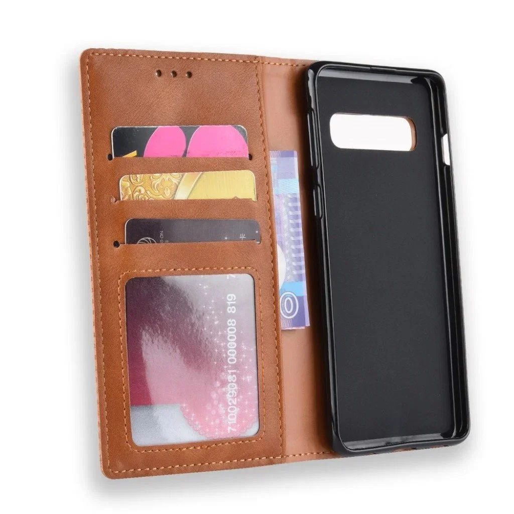 Samsung Vintage Leather Flip Case for Galaxy S10 Plus