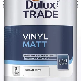 Dulux Light & Space Vinyl Matt Paint Absolute White 5L