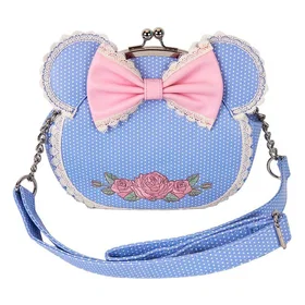 Loungefly Disney By Minnie Floral And Lace Kisslock Crossbody (One Size)