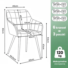 AKORD Luxano Spisestol Polstret 6-Pack