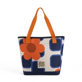 Orla Kiely Linear Stem Foldaway Travel Tote Bag