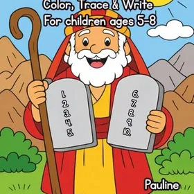The Ten Commandments Färgläggningsbok för 5 till 8-åringar